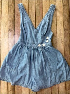 Urban Outfitters Light Blue Denim Romper